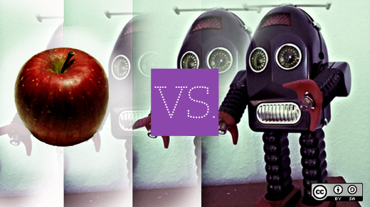 Apple vs a robot
