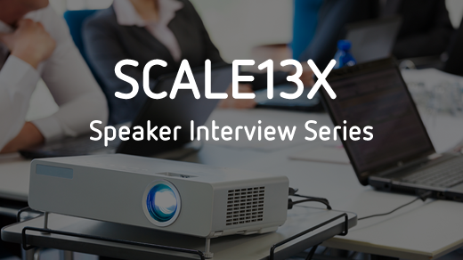 SCALE13X Speaker Interview Series, projector