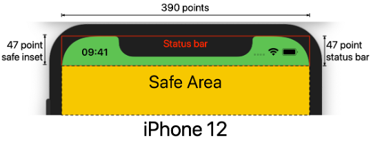 iPhone X status bar