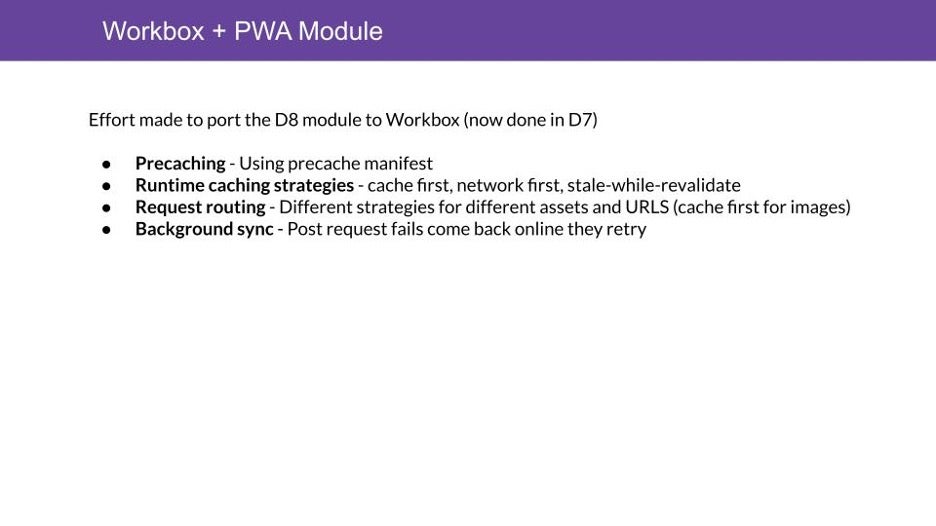 Workbox and PWA module