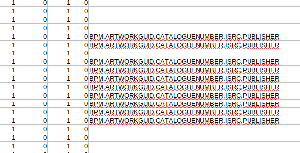 Image of a screenshot of unwanted field ids in tagAnalysic2.csv
