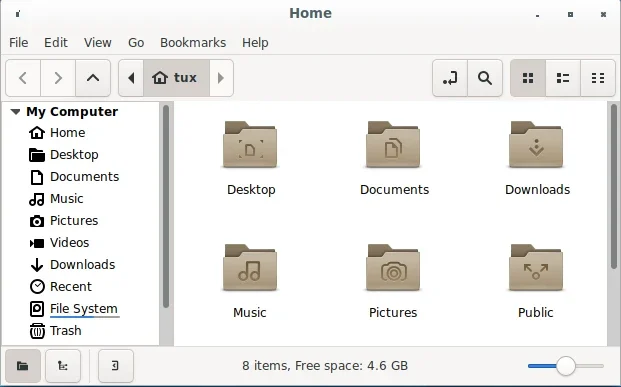 Image of Nemo's file manager.