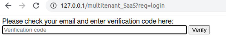 Verify the user's email address
