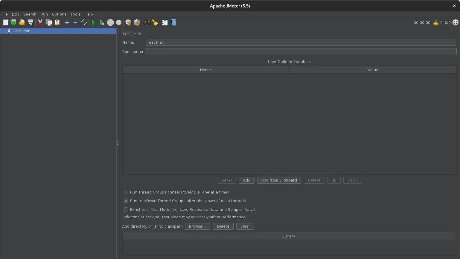 Image of Apache jmeter interface.