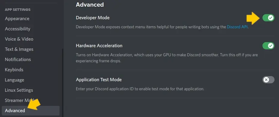 Get Discord API key pair –