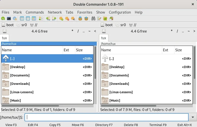 Image of Double Commander's 2 panel view.