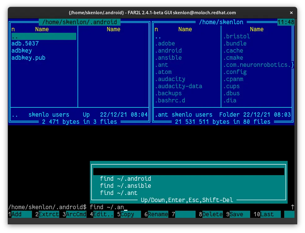 Image of ​far2l responsive terminal. 