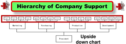 Hierarchy of company support