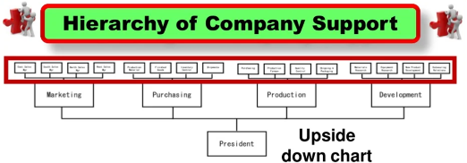 Hierarchy of company support