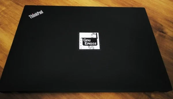 Sachin Patil's laptop with only one sticker