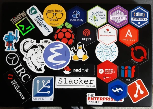 What stickers are on your laptop?