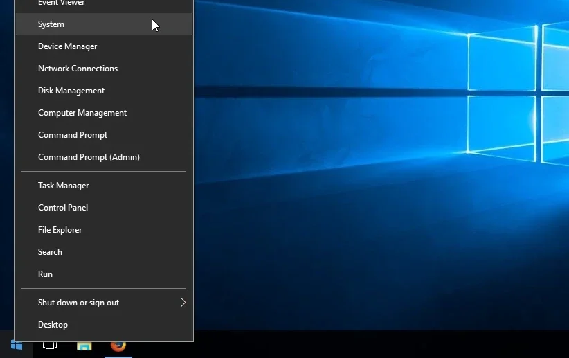 Image of the Windows menu system.