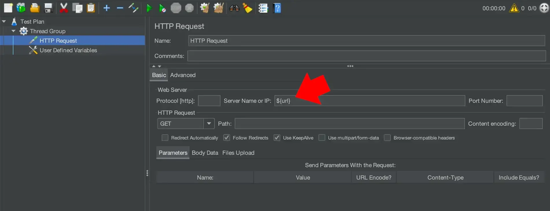 Defined variables can be used in settings