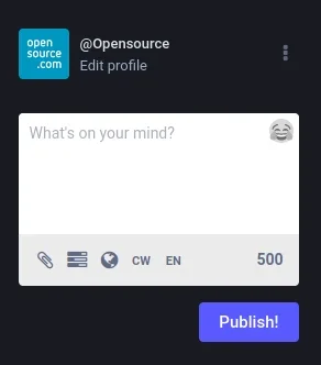 Click the edit profile button under your Mastodon handle.