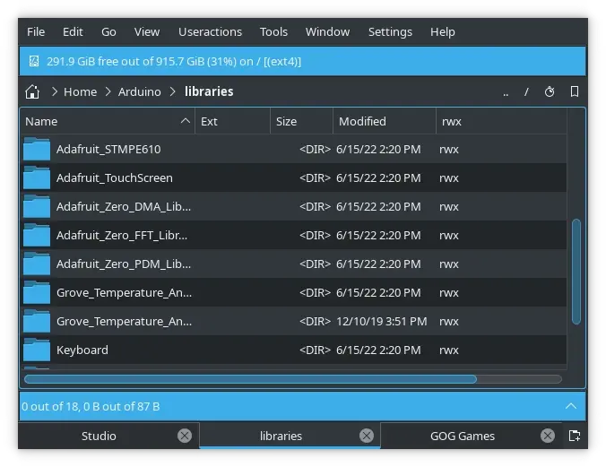 Krusader is a configurable file manager.