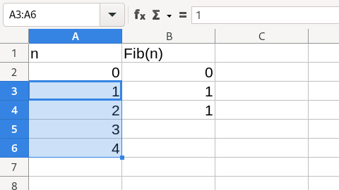 Image showing how stretch a cell to fill other cells for calculations.