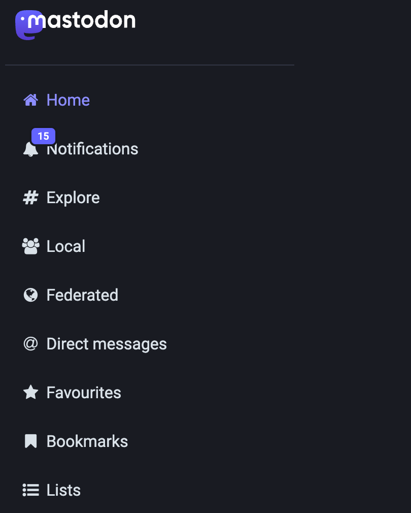 Image showing Mastodon buttons.