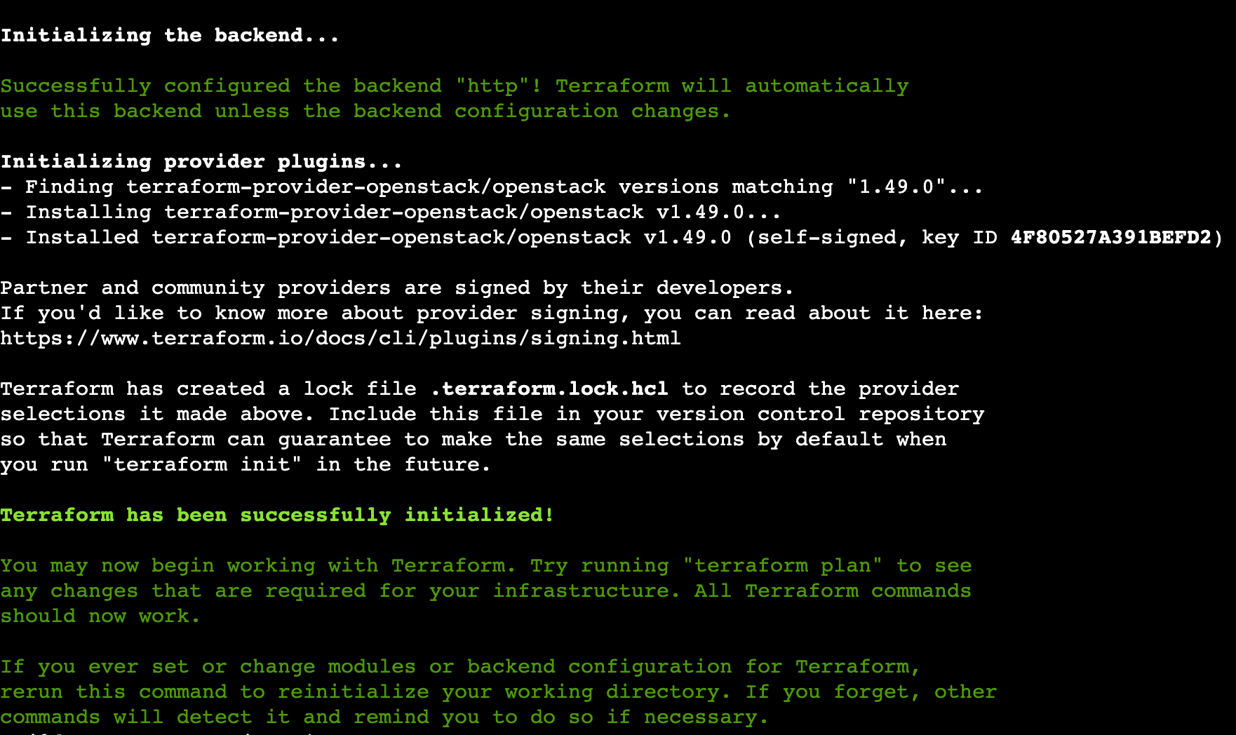 terraform init