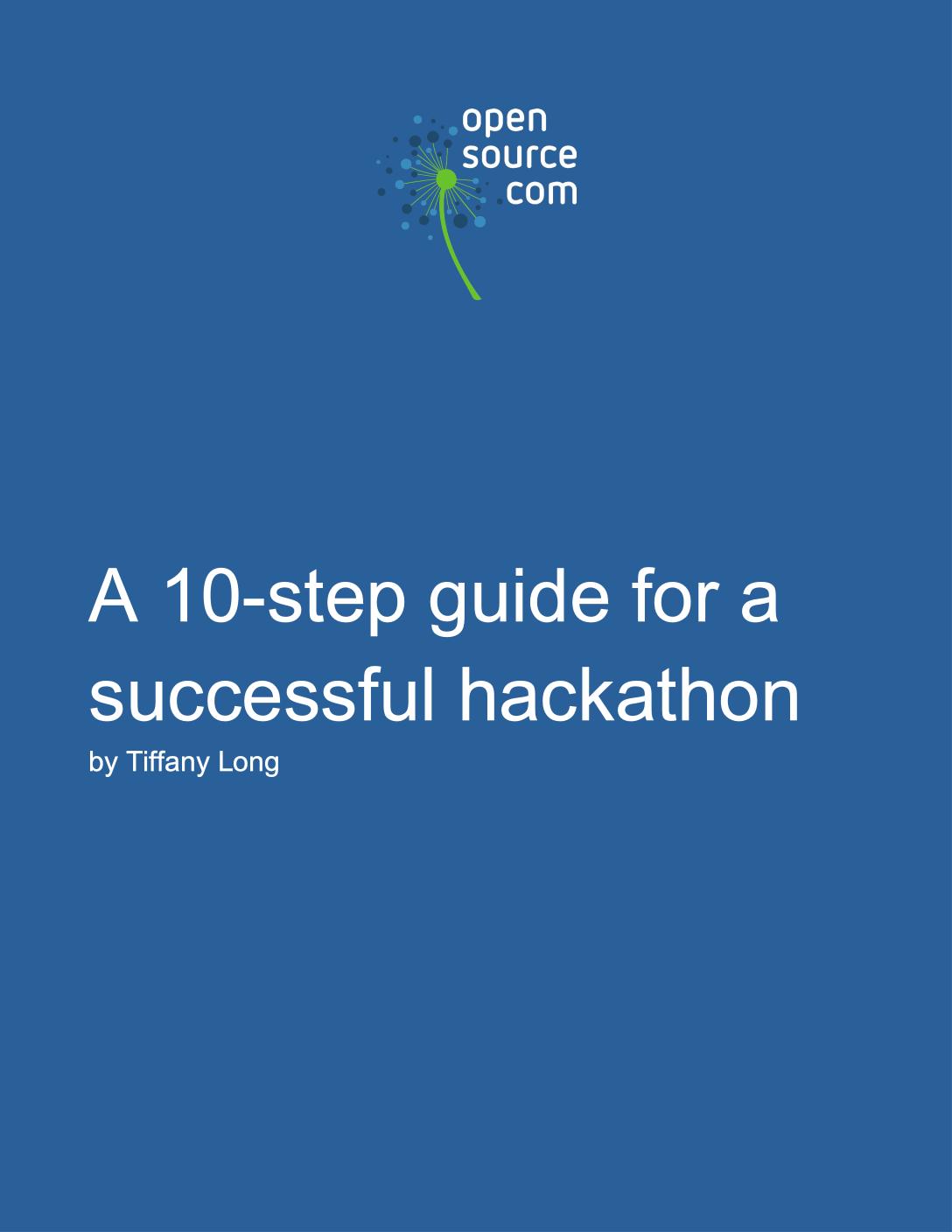 Cover for A 10-step guide for a successful hackathon