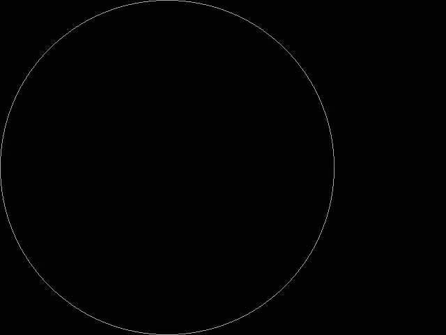 在 VGA 模式下绘制一个白色圆圈