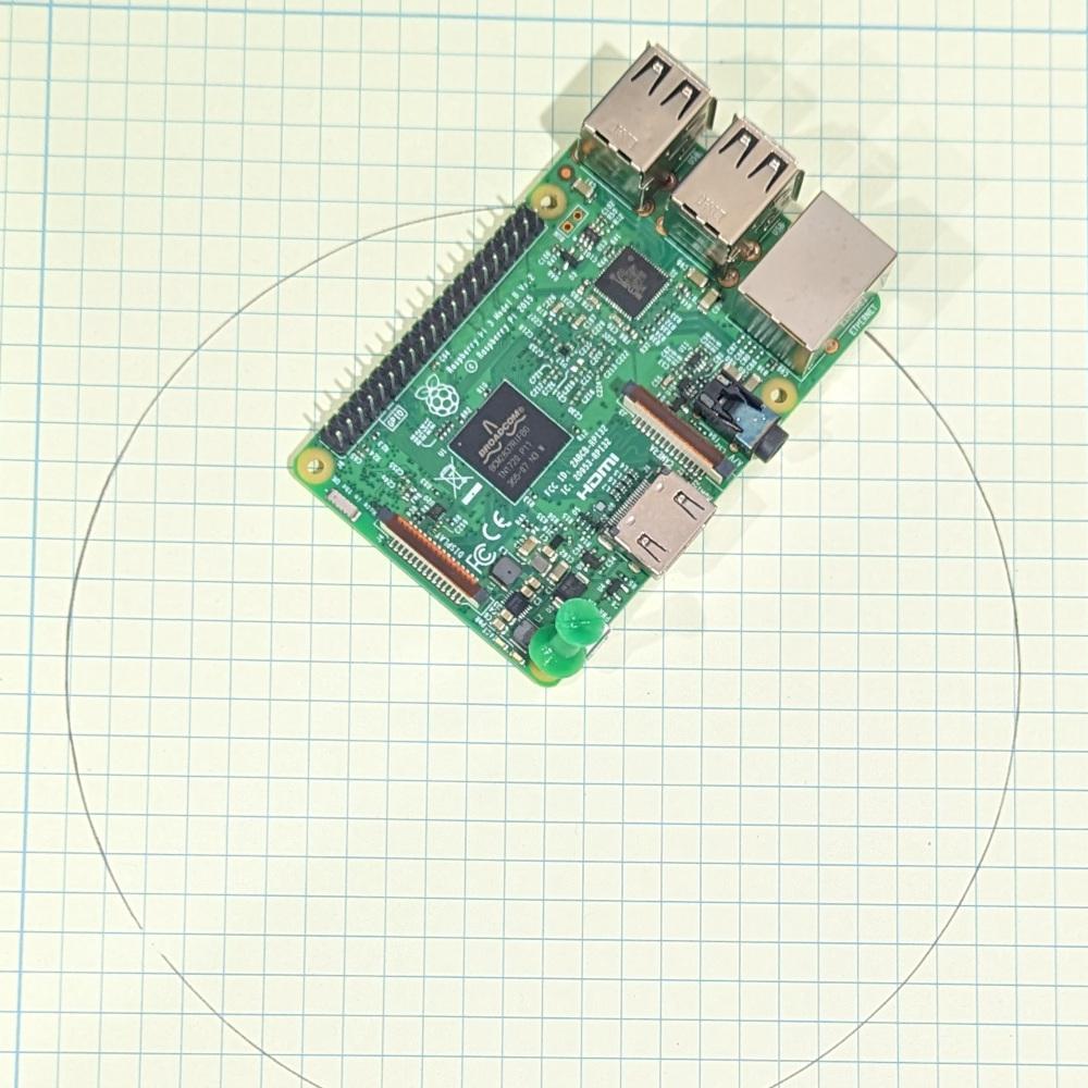 Use the Raspberry Pi as a compass to draw a circle.