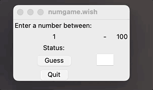 A guessing game written in Wish