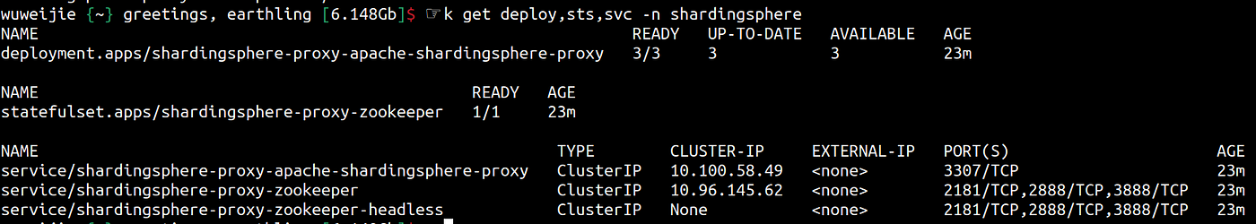Create a three-node ShardingSphere-Proxy cluster