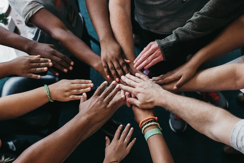 Hands in a circle