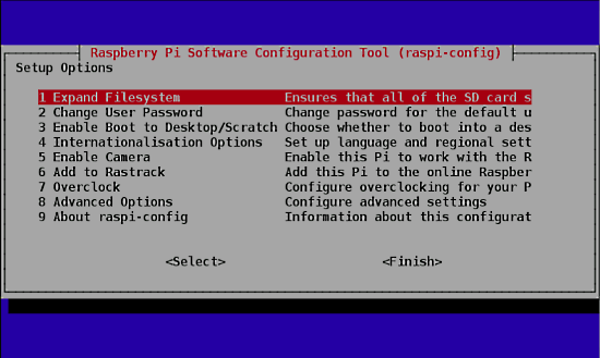 Raspberry Pi software configuration setup