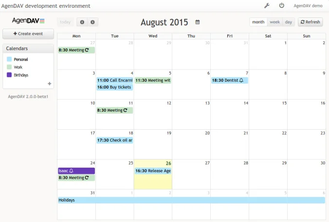 free webdav server for outlook calendar