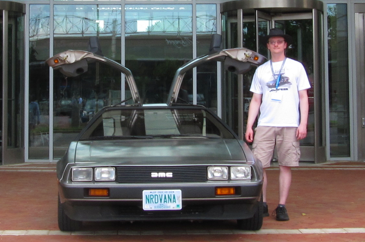 The author and the Delorean