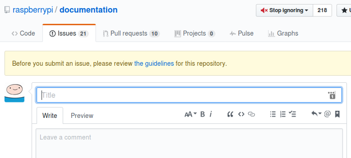 Guidelines for a repository
