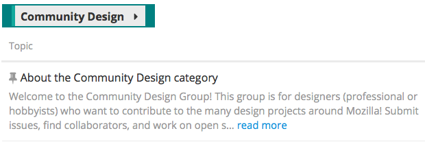 Design Community Category, Flipped Contribution Model