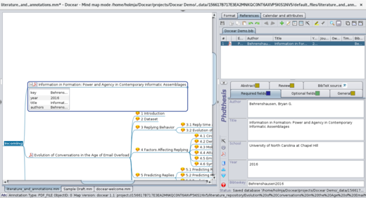 Docear References Editor