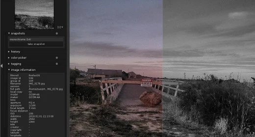 Split-screen view of the snapshot and your photo