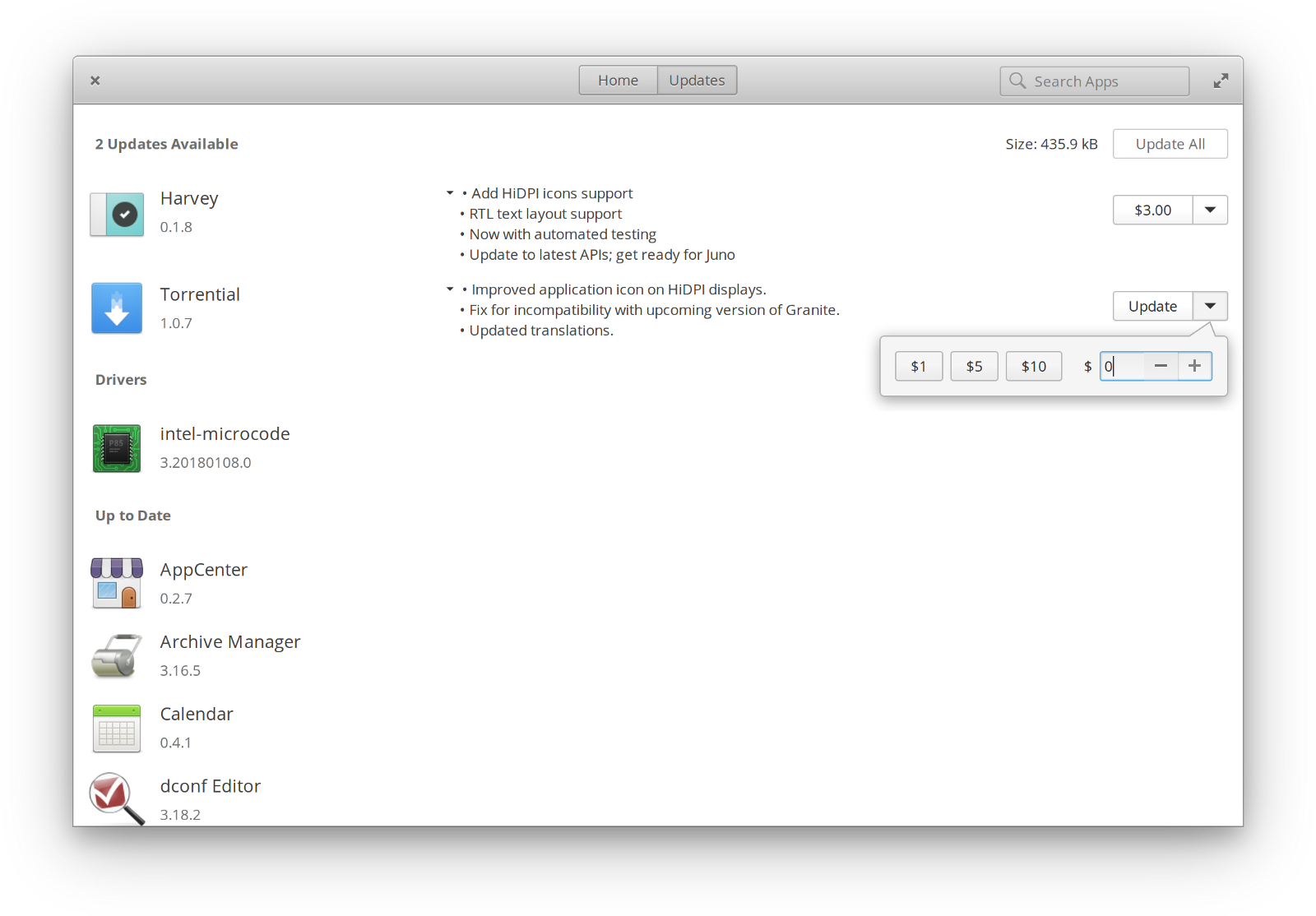 Screenshot of Elementary OS AppCenter