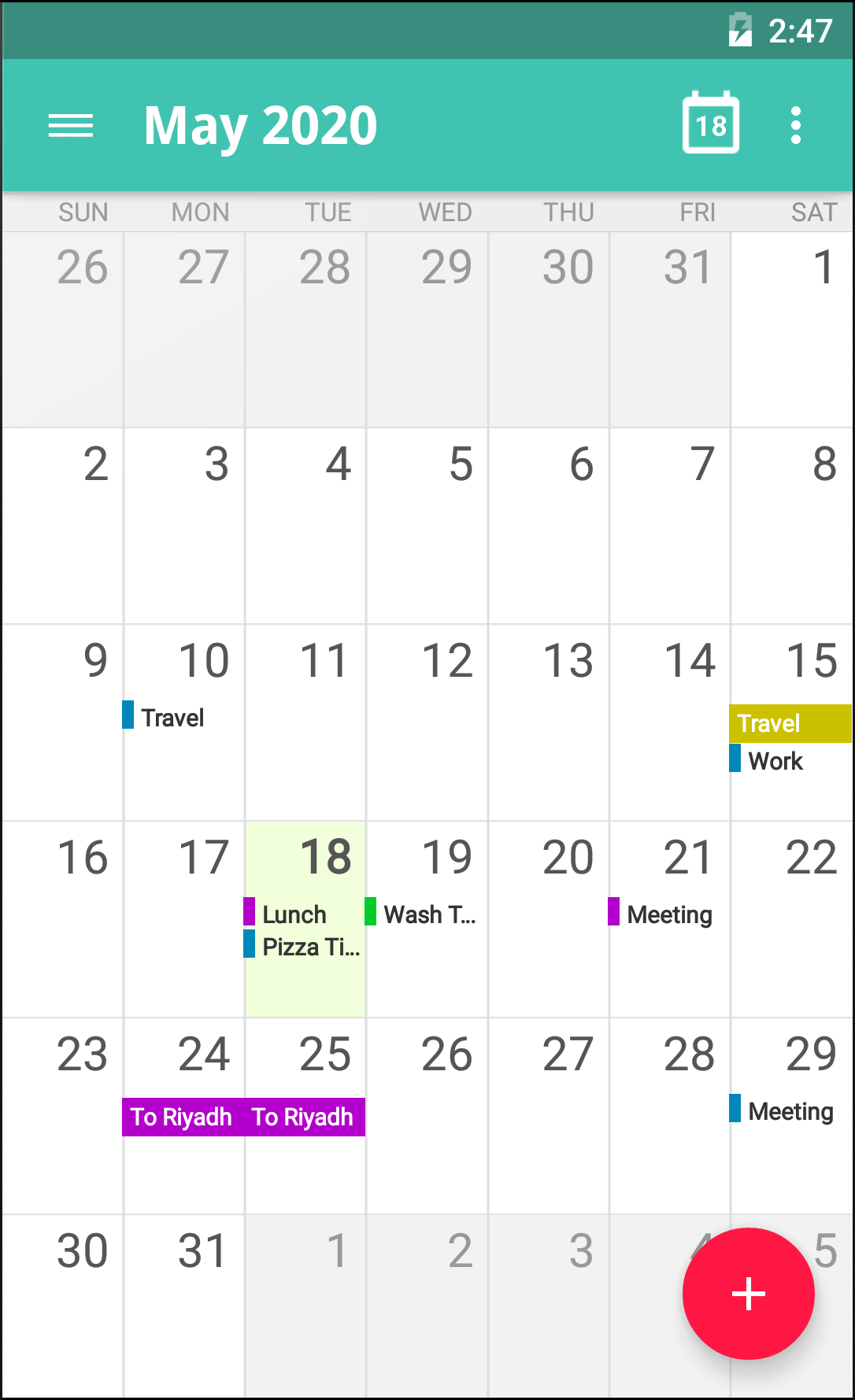 calendar app android