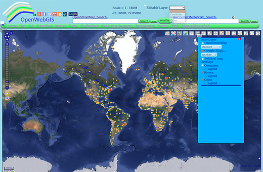 OpenWebGIS interface variant