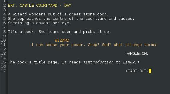 Fountain-mode in Emacs Fountain-mode in Emacs