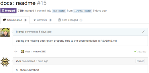 GitHub comment screenshot