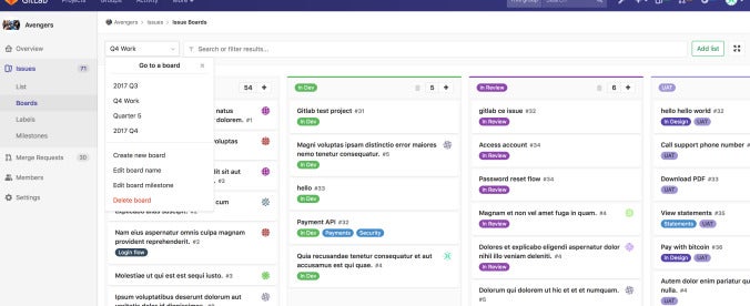 Gitlab issue board