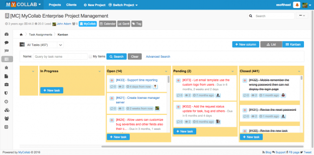 Open Source Project Management Gantt Chart