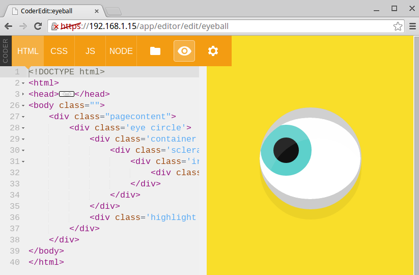 Using Coder in the Raspberry Pi A+.