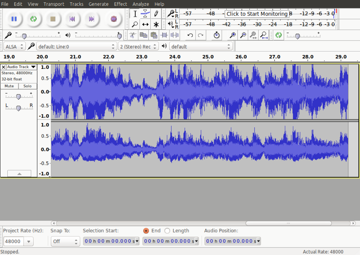 audacity wont record