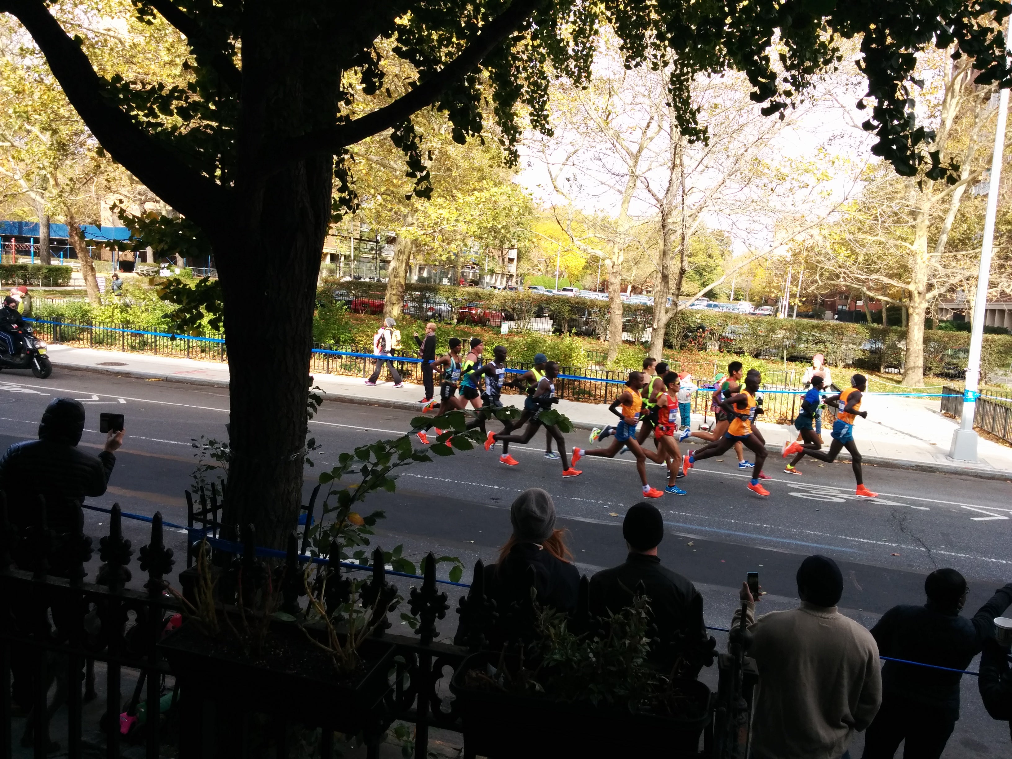 Front runners at the New York city Marathon