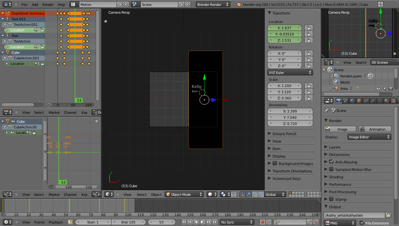 Using Blender for lower thirds