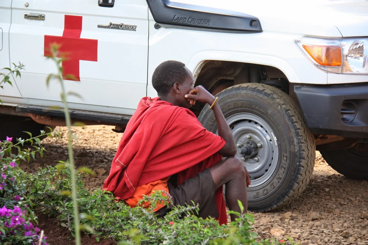 Outside of the hospital in Tanzania