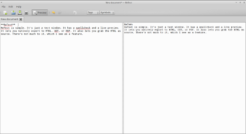 ReText markdown editor screenshot