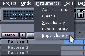 importing drumkit file in hydrogen