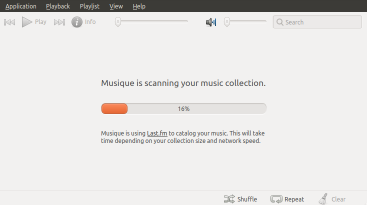 Musique scanning start screen